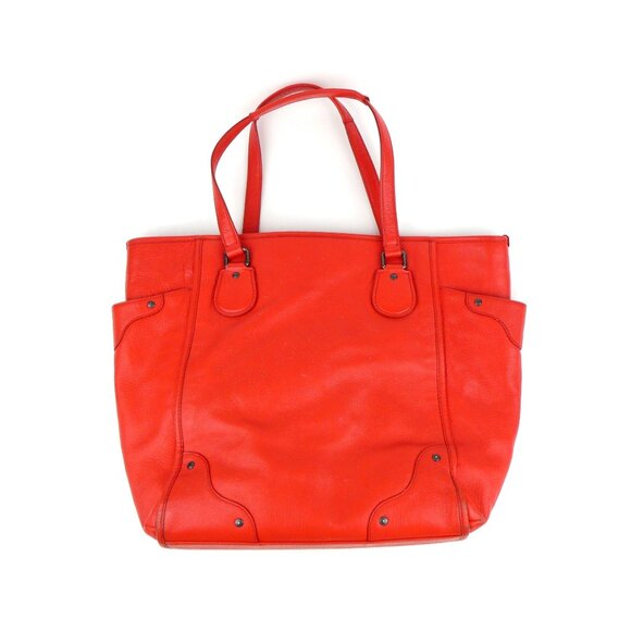 Coach Orange Leather Tote Bag F34039 - Picture 6 of 16